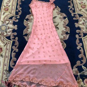 Betsey Johnson pink silk dress